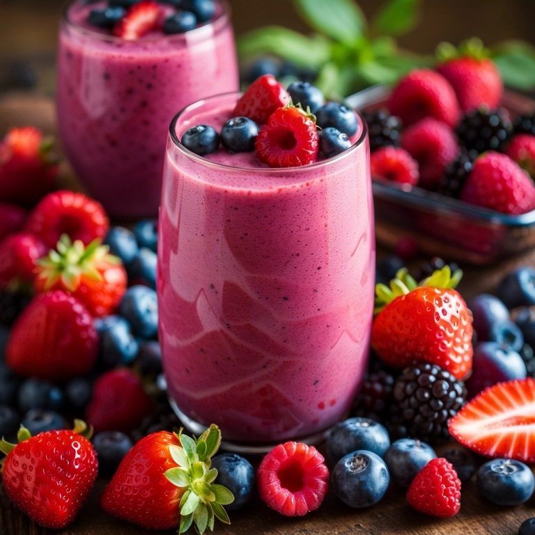 Image d'un verre de Smoothie frozen aux fruits, un mélange glacé et coloré parfait pour l'été.